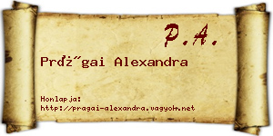 Prágai Alexandra névjegykártya