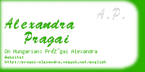 alexandra pragai business card